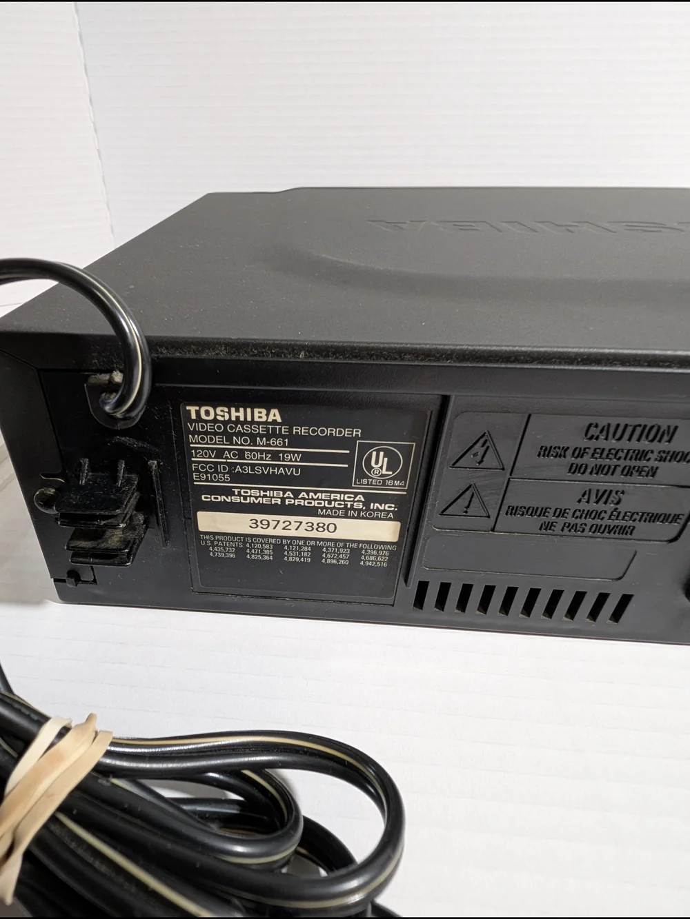 Toshiba VCR M-661 With Remote & Original Manual One Of A Kind